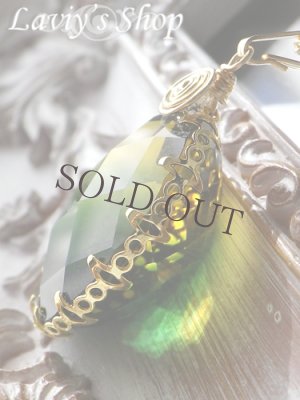 画像3: 大粒グリーンアメトリンのベゼルワイヤーネックレス