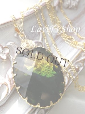 画像2: 大粒グリーンアメトリンのベゼルワイヤーネックレス