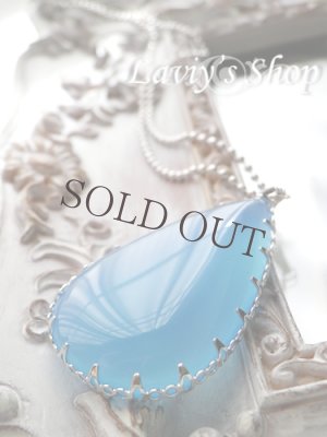 画像5: 特大ブルーオニキスのベゼルワイヤーネックレス