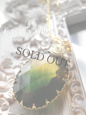 画像6: 大粒グリーンアメトリンのベゼルワイヤーネックレス