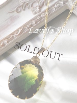 画像4: 大粒グリーンアメトリンのベゼルワイヤーネックレス