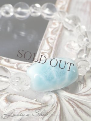 画像6: 高品質ナツメシェイプラリマールと水晶のスピリチュアルデザインブレスレット