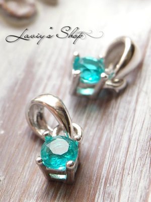 画像5: 稀少!Silver925/パライバベリルのペンダントトップ