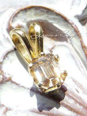 画像9:  K14/エメラルドカットダイヤモンドのペンダントトップ