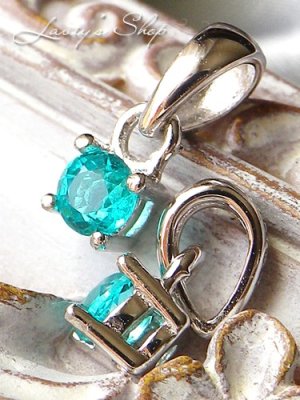 画像2: 稀少!Silver925/パライバベリルのペンダントトップ