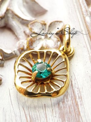 画像7: 稀少!K18/パライバベリルのペンダントトップ