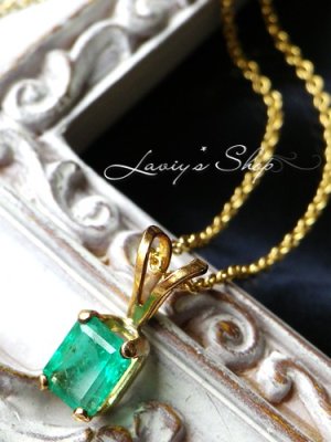 画像3: コロンビア産宝石エメラルドの1粒ネックレス