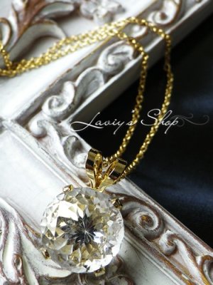 画像2: レアカット！国産水晶の1粒ネックレス