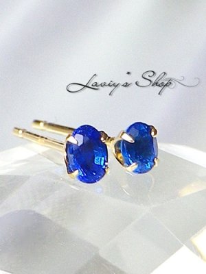 画像3: K18/宝石アウイナイトのスタッドピアス(OV)