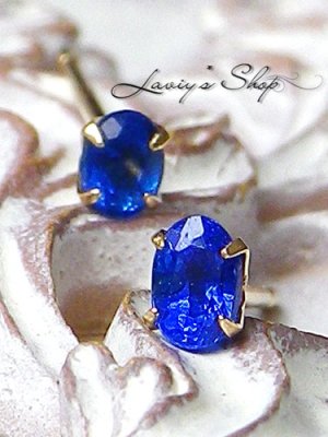 画像8: K18/宝石アウイナイトのスタッドピアス(OV)