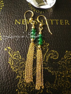 画像5: コロンビア産エメラルドの宝石ビーズタッセルピアス