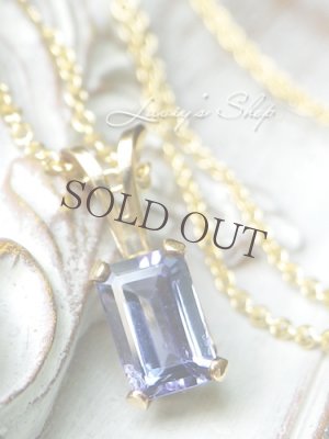 画像2: 非加熱タンザナイトの1粒ネックレス(ステップ)