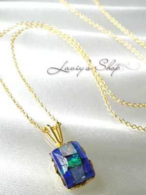 画像5: オーストラリアンモザイクオパールの1粒ネックレス(トリプレット)