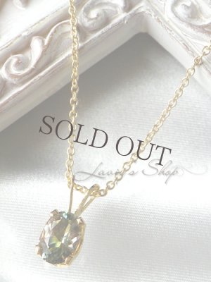 画像7: バイカラーオレゴンサンストーンの1粒ネックレス(淡黄×青緑)