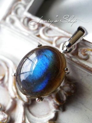 画像2: Silver925スペクトロライトのシンプルペンダントトップ