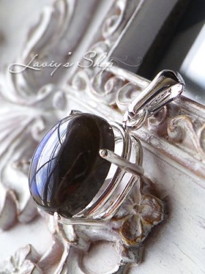 画像3: Silver925スペクトロライトのシンプルペンダントトップ