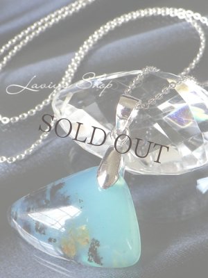 画像2: 自然美！デンドリティックブルーオパールの1粒ネックレス 