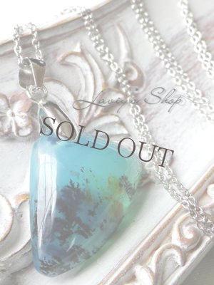 画像3: 自然美！デンドリティックブルーオパールの1粒ネックレス 