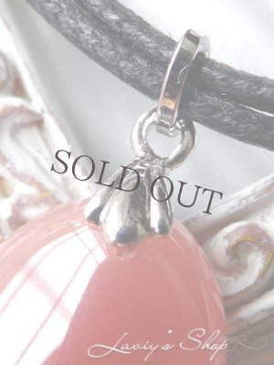 画像6: ペルー産大粒フリーシェイプインカローズのワックスコードネックレス