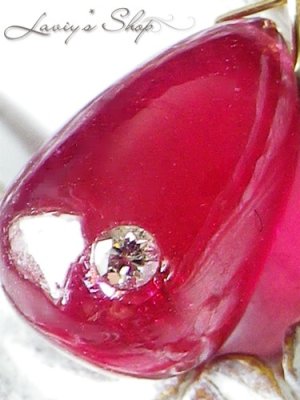 画像7: K14GF/メレダイヤinルビードロップの1粒ネックレス