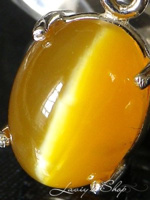 画像10: 甲高猫目イエローオパールの1粒ネックレス