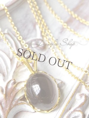 画像3: フィブロライト(シリマナイト)キャッツアイカボションの1粒ネックレス