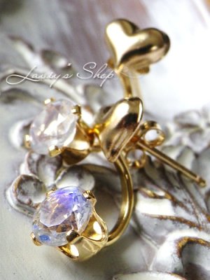 画像6: ロイヤルブルームーンのバックキャッチスタッドピアス(ハート)