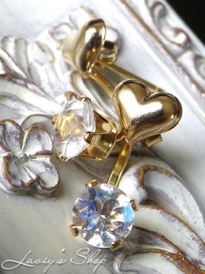 画像2: ロイヤルブルームーンのバックキャッチスタッドピアス(ハート)