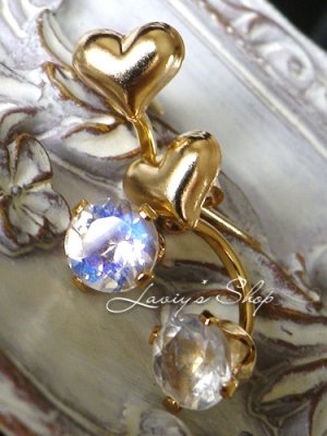 画像4: ロイヤルブルームーンのバックキャッチスタッドピアス(ハート)