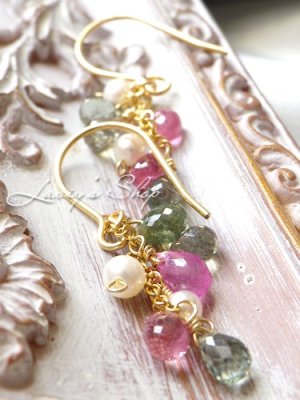 画像5: 2Color雫サファイアのタッセルデザインピアス