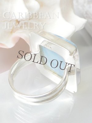 画像6: 高品質ブルーラリマールのスクエアクッションリング