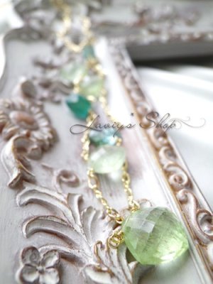 画像6: アフガニスタン産グリーン系トルマリンのアシメデザインネックレス