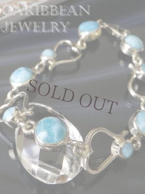 画像4: カジュアルラリマールのオープンハートデザインブレスレット