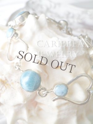 画像2: カジュアルラリマールのオープンハートデザインブレスレット