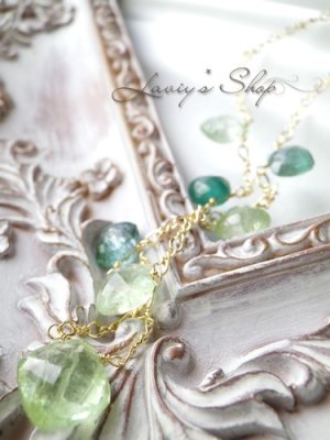 画像5: アフガニスタン産グリーン系トルマリンのアシメデザインネックレス