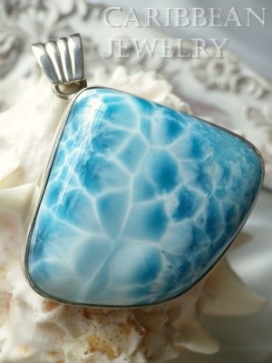 画像5: SAグレード!美麗波模様ラリマールのシェルフォルムペンダントトップ