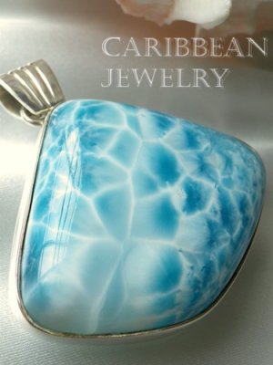 画像3: SAグレード!美麗波模様ラリマールのシェルフォルムペンダントトップ