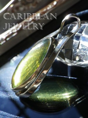 画像3: ハニーカラーブルーアンバーのデザインペンダントトップ