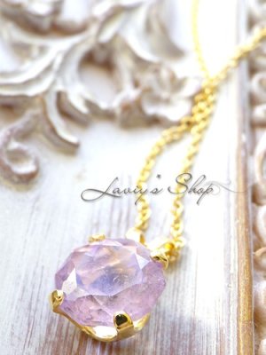 画像5: ブラジル産ライラックカラーアパタイトの1粒ネックレス