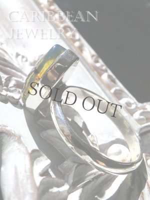 画像5: 特価！小さめブルーアンバーのシンプルリング