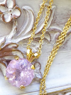 画像3: ブラジル産ライラックカラーアパタイトの1粒ネックレス