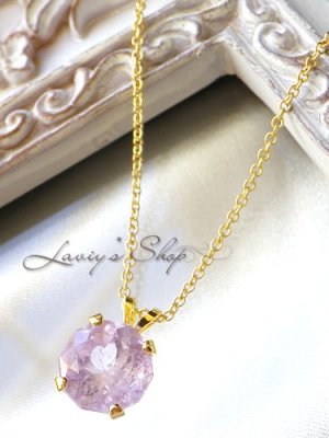 画像6: ブラジル産ライラックカラーアパタイトの1粒ネックレス