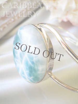 画像4: 美コントラスト！特大ラリマールのフリーバングル