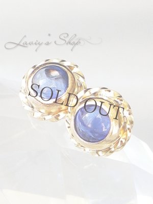 画像4: ロイヤルブルーカイヤナイトのデザイン枠ピアス