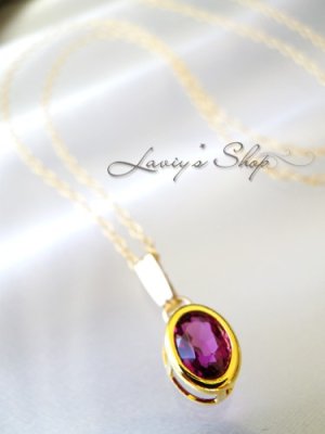 画像4: パープルガーネットの1粒ネックレス(OV)
