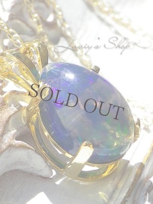 画像9: エチオピア産ブラックオパールの1粒ネックレス