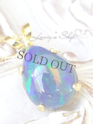 画像5: エチオピア産ブラックオパールの1粒ネックレス