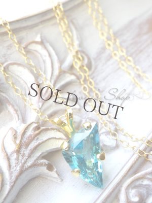 画像2: ファンシーカット！ネオンブルーアパタイトの1粒ネックレス