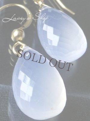 画像4: ラスト！大粒ラベンダーブルーカルセドニーのシンプルピアス