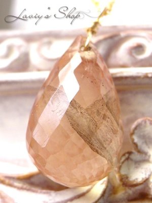 画像4: 大粒アフリカンサンストーンドロップとグリーントルマリンのネックレス